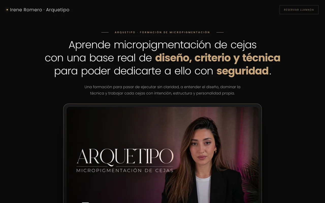 Web de Arquetipo · Irene Romero